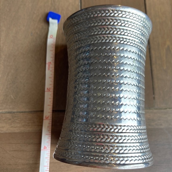 Bracelet Cuff Silver Tone, Boho, Statement, Maximal, 80's, Wide, Chunky - Picture 3 of 7